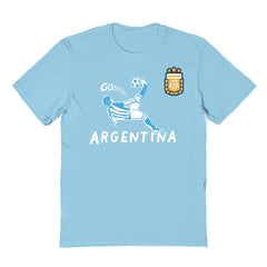 Argentina National Team Vive La Fete Youth Chilena Style T-Shirt Light Blue - FIFA World CUP