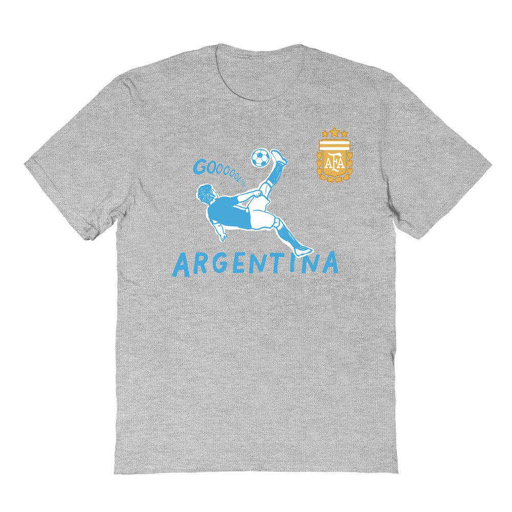 Argentina National Team Vive La Fete Youth Chilena Style T-Shirt Gray - FIFA World CUP