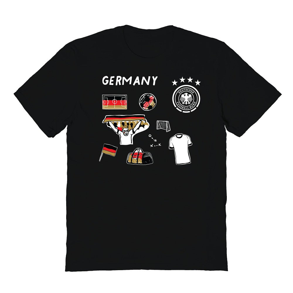 Germany National Team Vive La Fete Youth Impressions Icons T-Shirt Black - FIFA World CUP