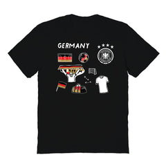 Germany National Team Vive La Fete Youth Impressions Icons T-Shirt Black - FIFA World CUP