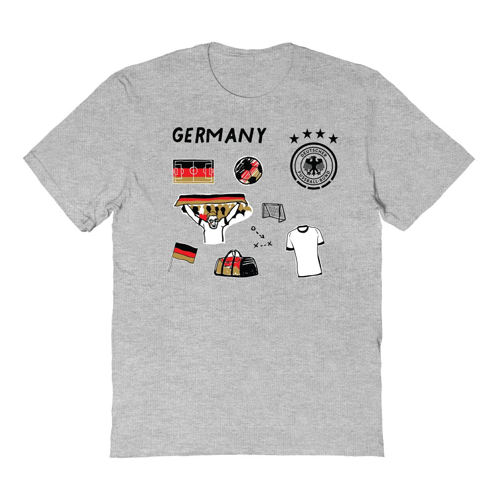 Germany National Team Vive La Fete Youth Impressions Icons T-Shirt Gray - FIFA World CUP