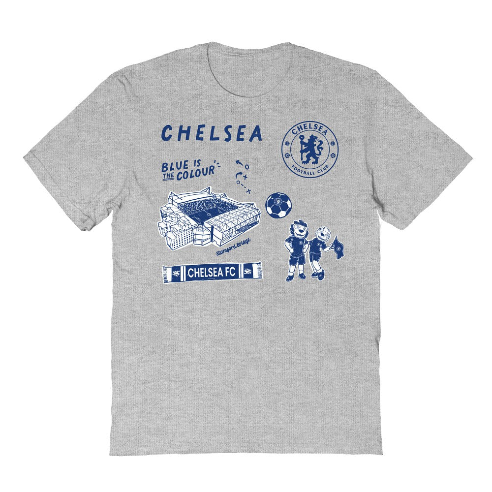 Chelsea Vive La Fete Youth Impressions Icons T-Shirt Gray - FIFA World CUP