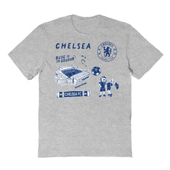 Chelsea Vive La Fete Youth Impressions Icons T-Shirt Gray - FIFA World CUP