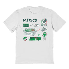 Mexico National Team Vive La Fete Youth Impressions Icons T-Shirt White - FIFA World CUP