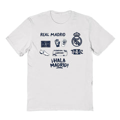 Real Madrid Vive La Fete Youth Impressions Icons T-Shirt White - FIFA World CUP