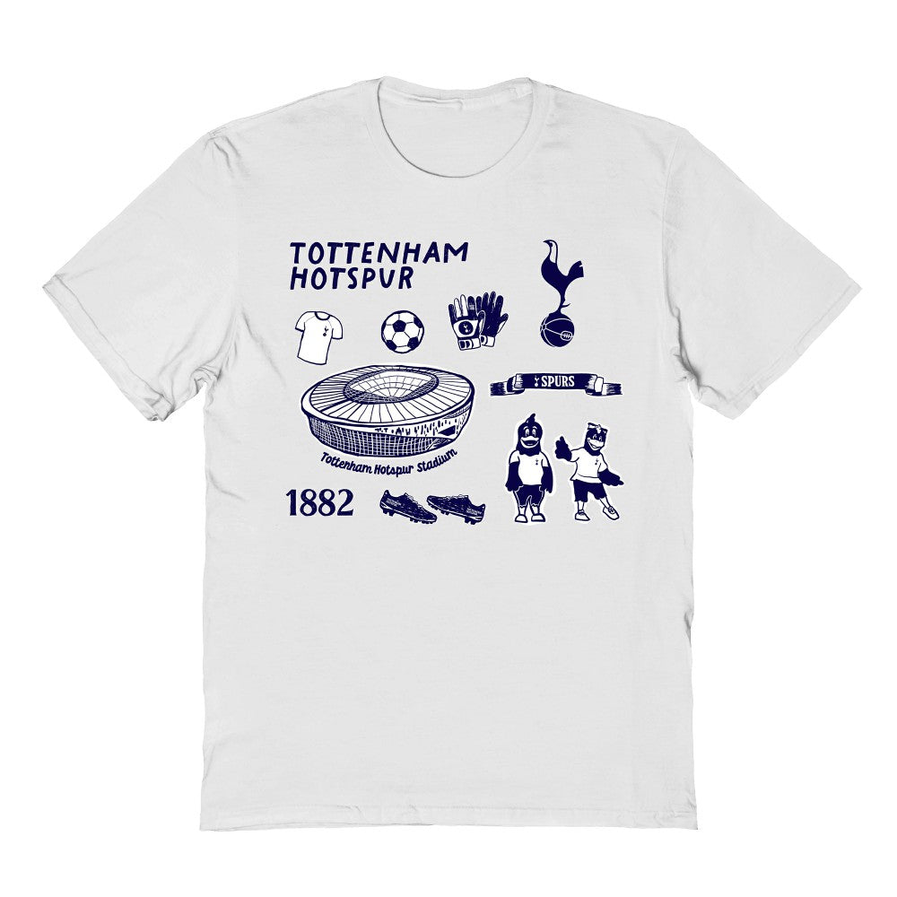 Tottenham Hotspur Vive La Fete Youth Impressions Icons T-Shirt White - FIFA World CUP