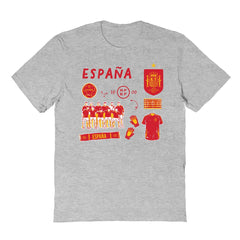 Spain National Team Vive La Fete Youth Impressions Icons T-Shirt Gray - FIFA World CUP