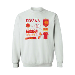Spain National Team Vive La Fete Women's Impressions Icons Sweatshirt White - FIFA World CUP