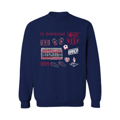 Barcelona Vive La Fete Women's Impressions Icons Sweatshirt Navy - FIFA World CUP