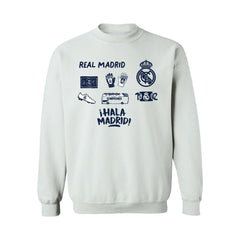 Real Madrid Vive La Fete Women's Impressions Icons Sweatshirt White - FIFA World CUP