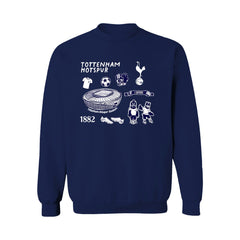 Tottenham Hotspur Vive La Fete Women's Impressions Icons Sweatshirt Navy - FIFA World CUP
