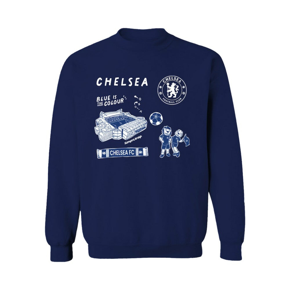 Chelsea Vive La Fete Women's Impressions Icons Sweatshirt Navy - FIFA World CUP