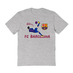 Barcelona Vive La Fete Women's Chilena Style T-Shirt Gray - FIFA World CUP