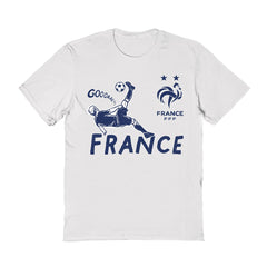 France National Team Vive La Fete Women's Chilena Style T-Shirt White - FIFA World CUP