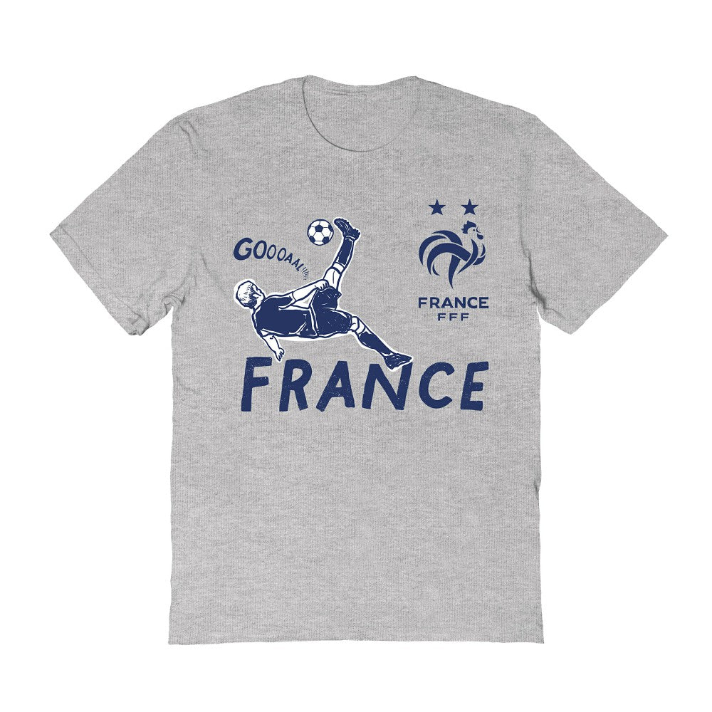 France National Team Vive La Fete Women's Chilena Style T-Shirt Gray - FIFA World CUP