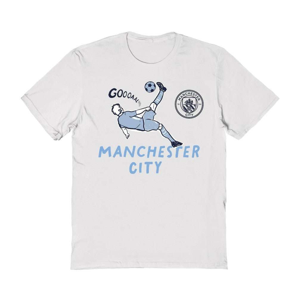 Manchester City Vive La Fete Women's Chilena Style T-Shirt White - FIFA World CUP