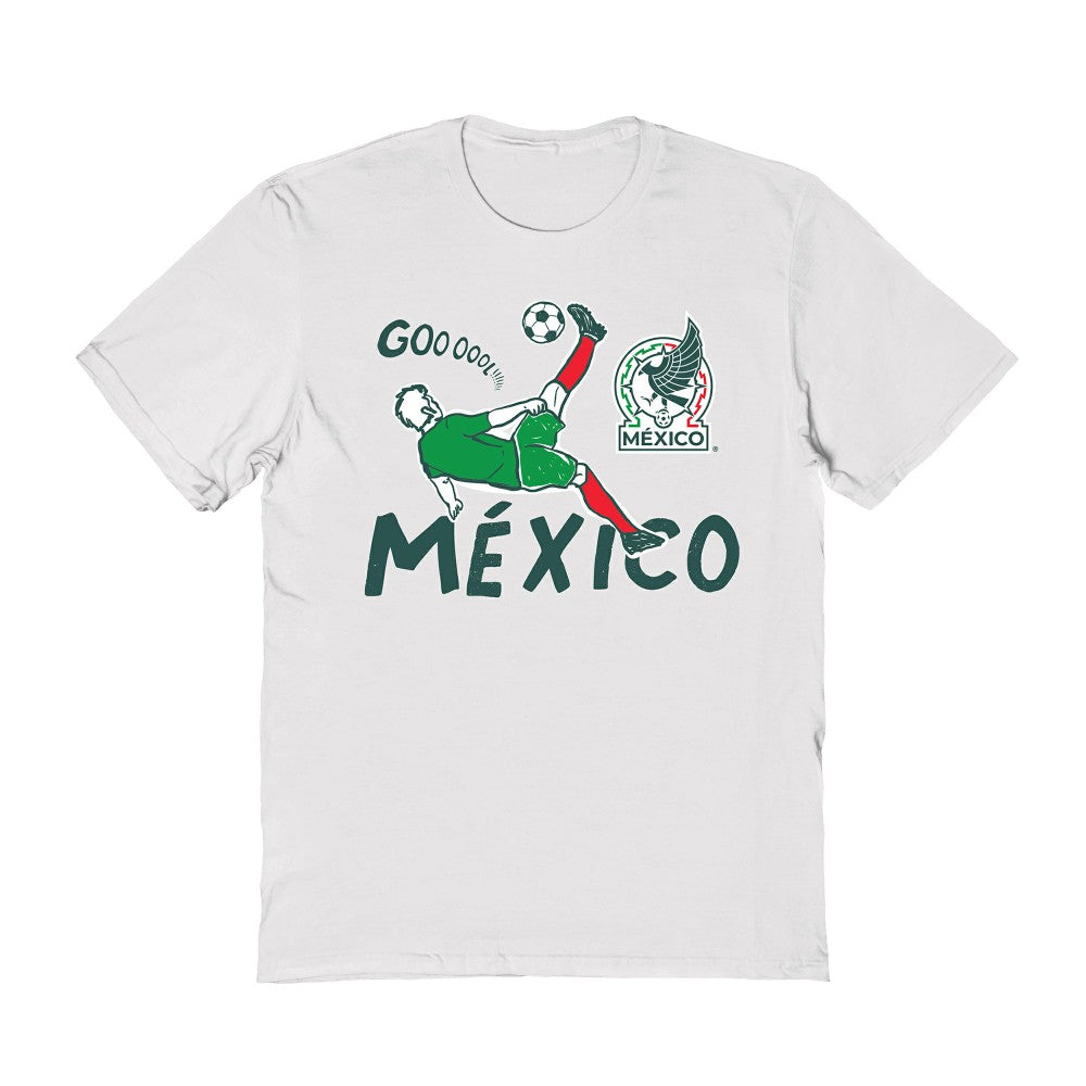 Mexico National Team Vive La Fete Women's Chilena Style T-Shirt White - FIFA World CUP