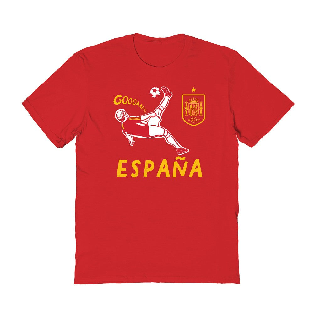 Spain National Team Vive La Fete Women's Chilena Style T-Shirt Red - FIFA World CUP