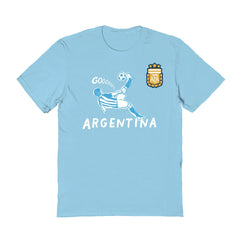 Argentina National Team Vive La Fete Women's Chilena Style T-Shirt Light Blue - FIFA World CUP