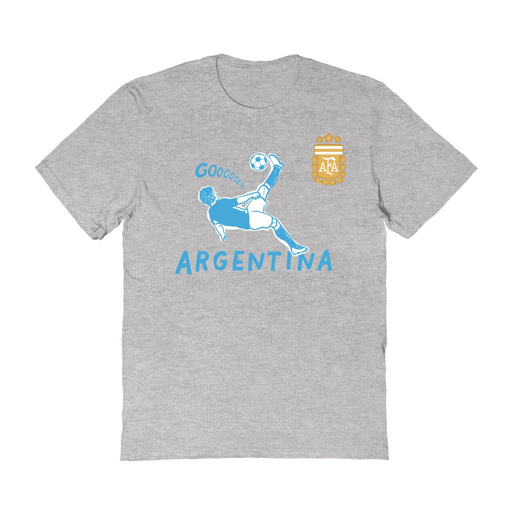 Argentina National Team Vive La Fete Women's Chilena Style T-Shirt Gray - FIFA World CUP