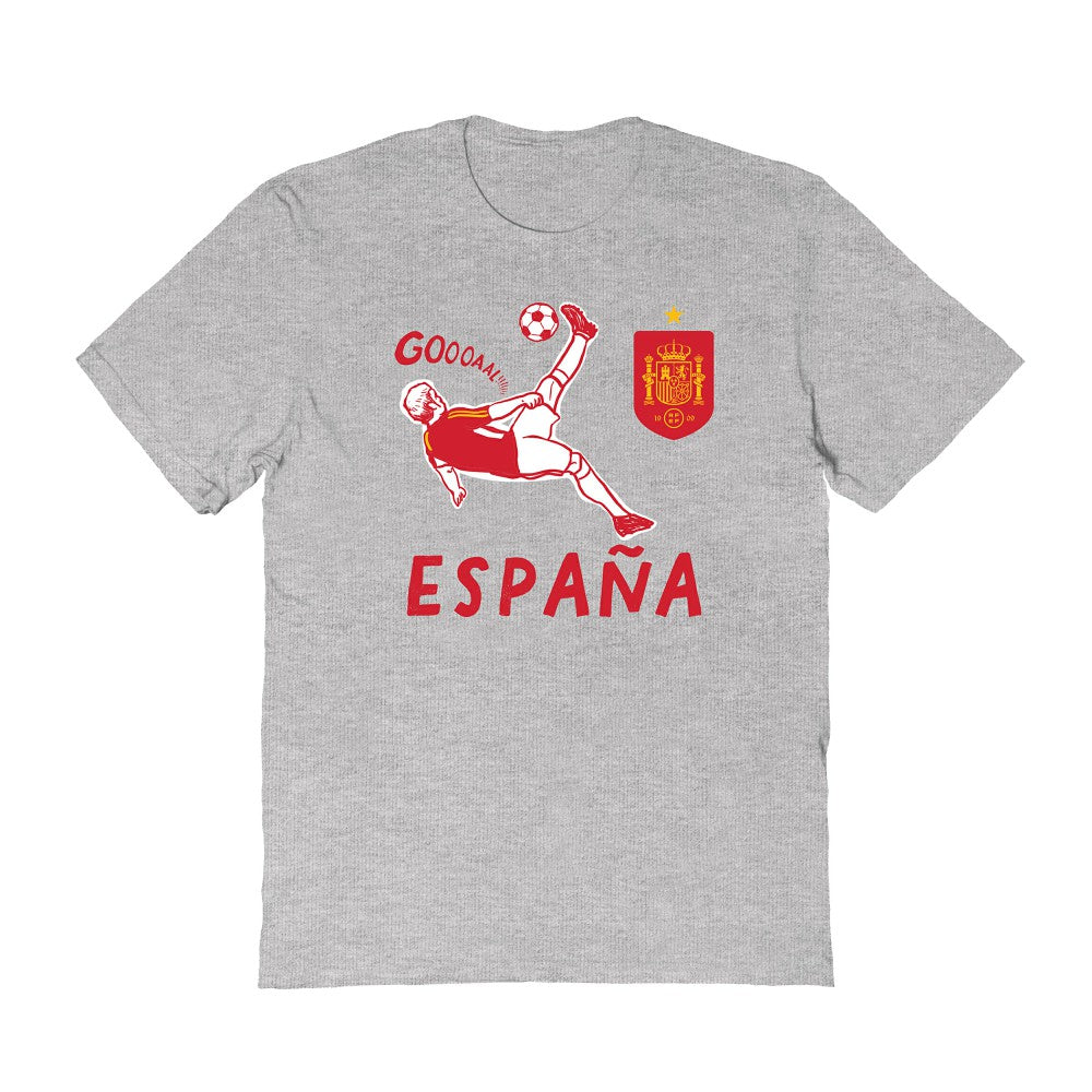 Spain National Team Vive La Fete Women's Chilena Style T-Shirt Gray - FIFA World CUP