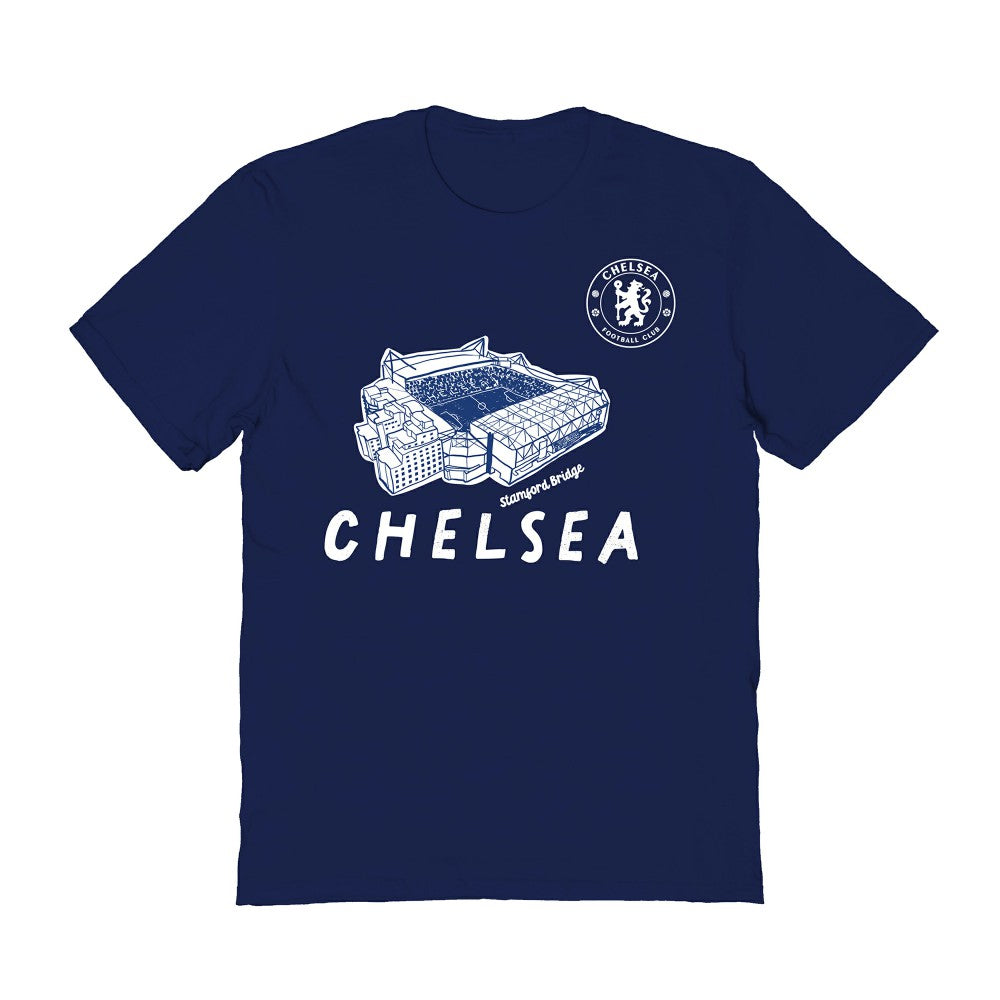 Chelsea Vive La Fete Women's Stadium Style T-Shirt Navy - FIFA World CUP