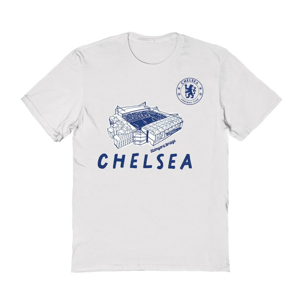 Chelsea Vive La Fete Women's Stadium Style T-Shirt White - FIFA World CUP