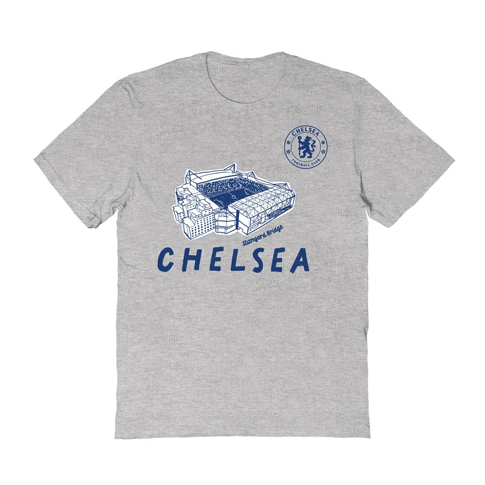 Chelsea Vive La Fete Women's Stadium Style T-Shirt Gray - FIFA World CUP