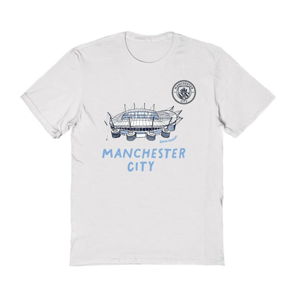 Manchester City Vive La Fete Women's Stadium Style T-Shirt White - FIFA World CUP