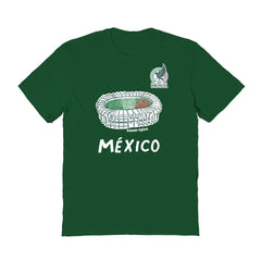 Mexico National Team Vive La Fete Women's Stadium Style T-Shirt Green - FIFA World CUP