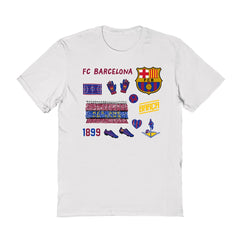 Barcelona Vive La Fete Women's Impressions Icons T-Shirt White - FIFA World CUP