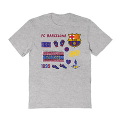 Barcelona Vive La Fete Women's Impressions Icons T-Shirt Gray - FIFA World CUP