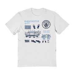Manchester City Vive La Fete Women's Impressions Icons T-Shirt White - FIFA World CUP