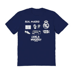 Real Madrid Vive La Fete Women's Impressions Icons T-Shirt Navy - FIFA World CUP