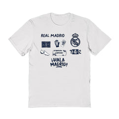 Real Madrid Vive La Fete Women's Impressions Icons T-Shirt White - FIFA World CUP