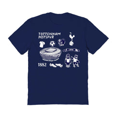 Tottenham Hotspur Vive La Fete Women's Impressions Icons T-Shirt Navy - FIFA World CUP