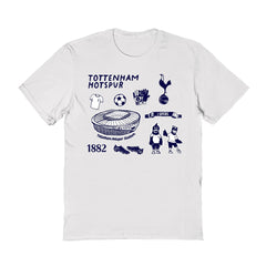 Tottenham Hotspur Vive La Fete Women's Impressions Icons T-Shirt White - FIFA World CUP