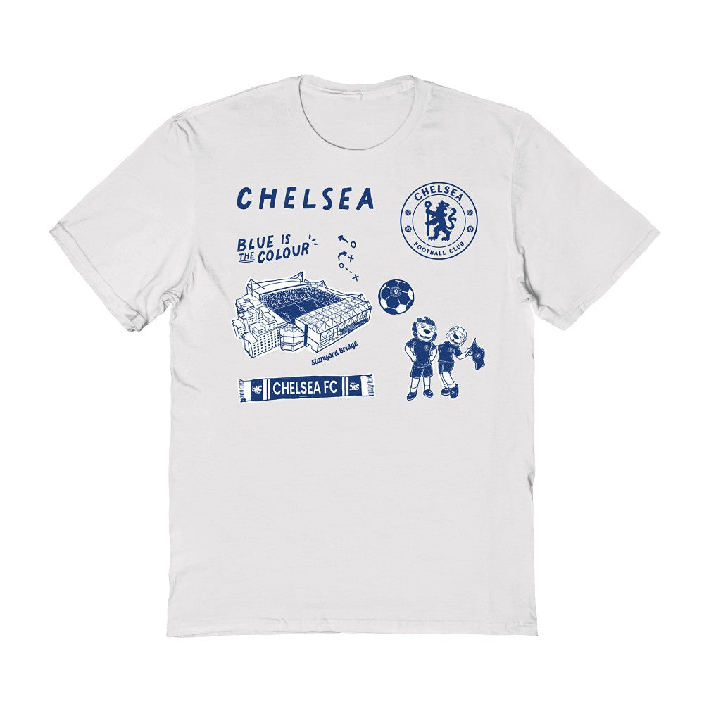 Chelsea Vive La Fete Women's Impressions Icons T-Shirt White - FIFA World CUP