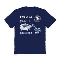 Chelsea Vive La Fete Women's Impressions Icons T-Shirt Navy - FIFA World CUP