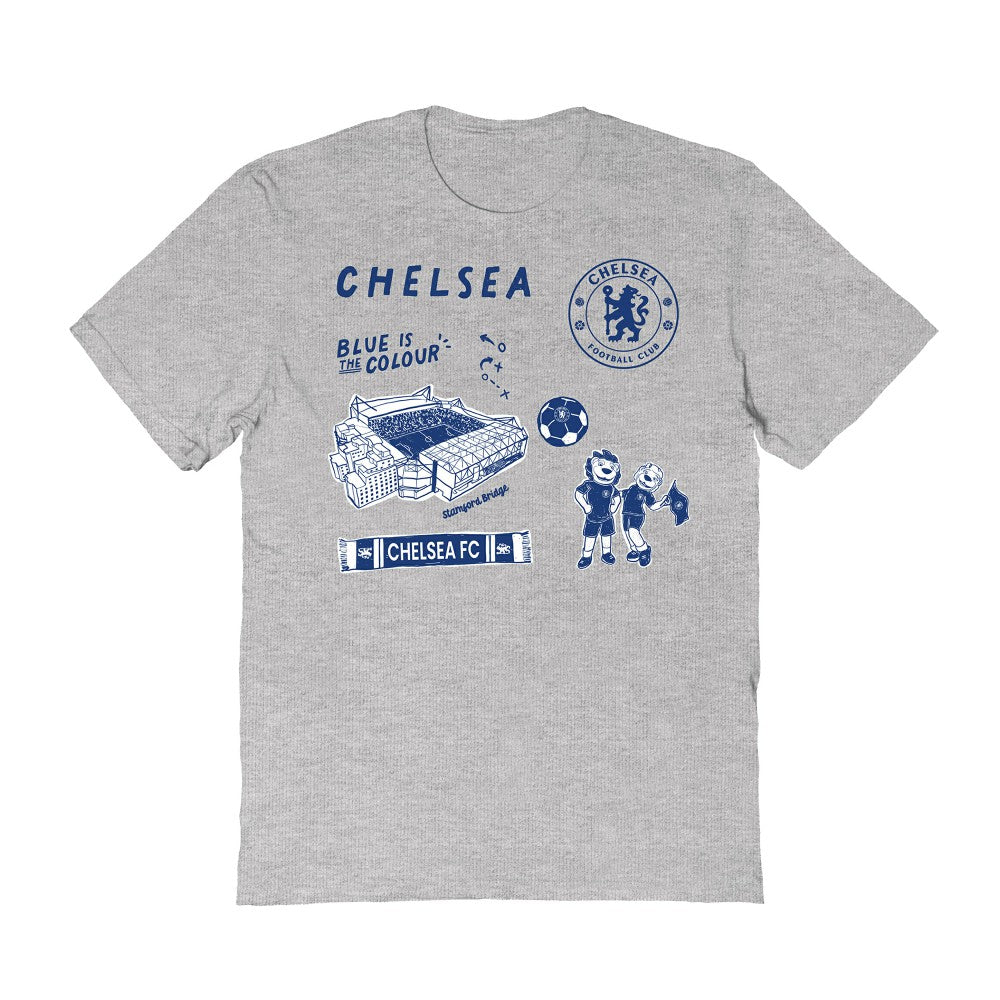 Chelsea Vive La Fete Women's Impressions Icons T-Shirt Gray - FIFA World CUP