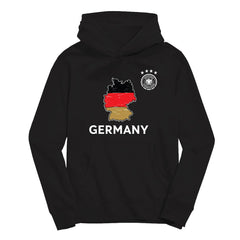 Germany National Team Vive La Fete Youth Map Style Hoodie Black - FIFA World CUP