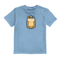Julián Álvarez Argentina National Team Vive La Fete Youth Player Name & Number Color Badge T-Shirt Light Blue - FIFA World CUP