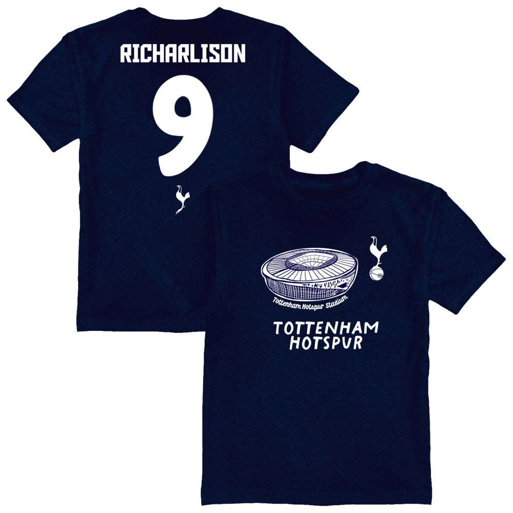 Richarlison Tottenham Hotspur Vive La Fete Youth Player Name & Number Stadium Style T-Shirt Navy - FIFA World CUP