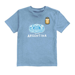 Julián Álvarez Argentina National Team Vive La Fete Youth Player Name & Number Stadium Style T-Shirt Light Blue - FIFA World CUP