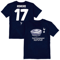 Cristian Romero Tottenham Hotspur Vive La Fete Youth Player Name & Number Stadium Style T-Shirt Navy - FIFA World CUP