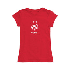 France National Team Vive La Fete Girls Youth Color Badge Fitted T-Shirt Red - FIFA World CUP