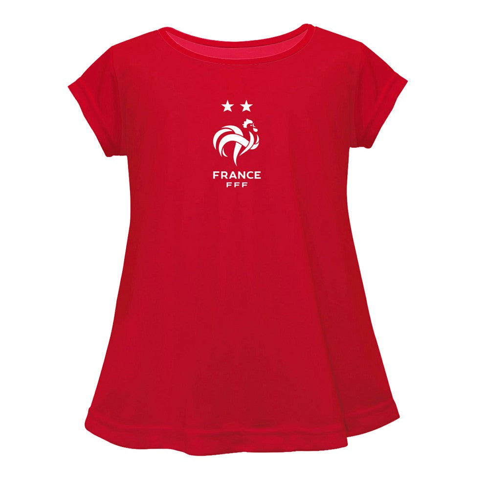 France National Team Vive La Fete Girls Youth Color Badge A-Line Top Red - FIFA World CUP