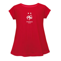 France National Team Vive La Fete Girls Youth Color Badge A-Line Top Red - FIFA World CUP