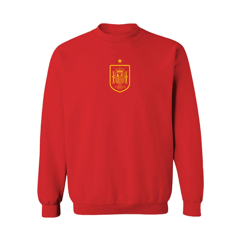 Spain National Team Vive La Fete Women's Color Badge Sweatshirt Red - FIFA World CUP