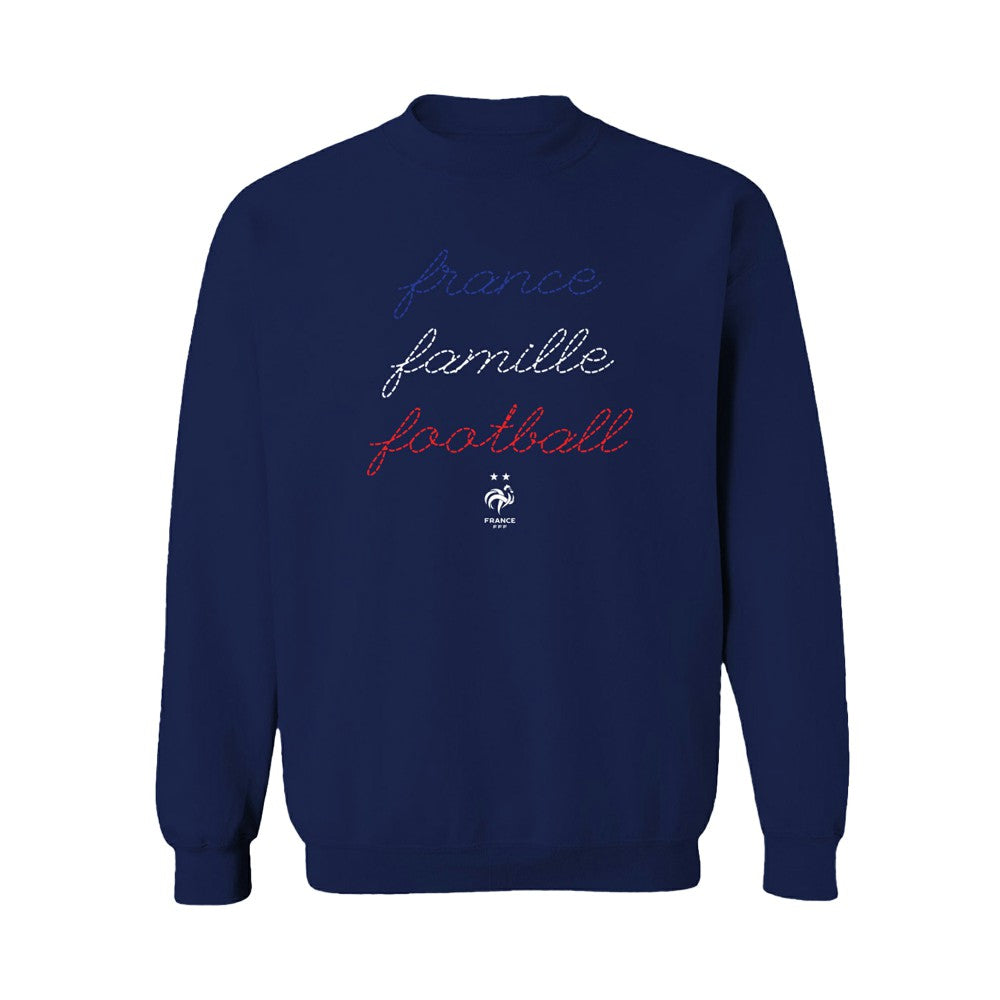 France National Team Vive La Fete Women's Famille Football Sweatshirt Navy - FIFA World CUP